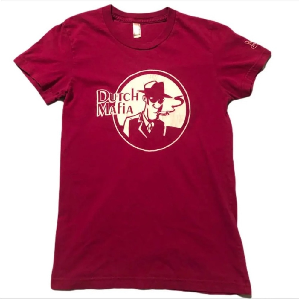 Dutch Mafia Dutch Bros Top Pink American Apparel
